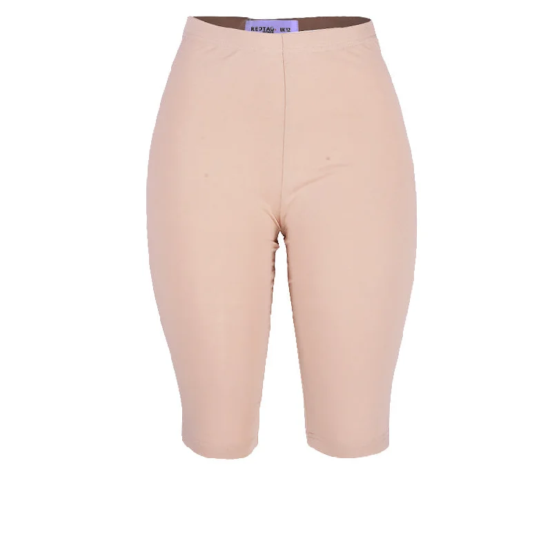 REDTAG Beige Training Shorts for Women