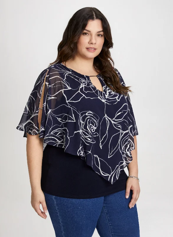 Joseph Ribkoff - Flutter Sleeve Top