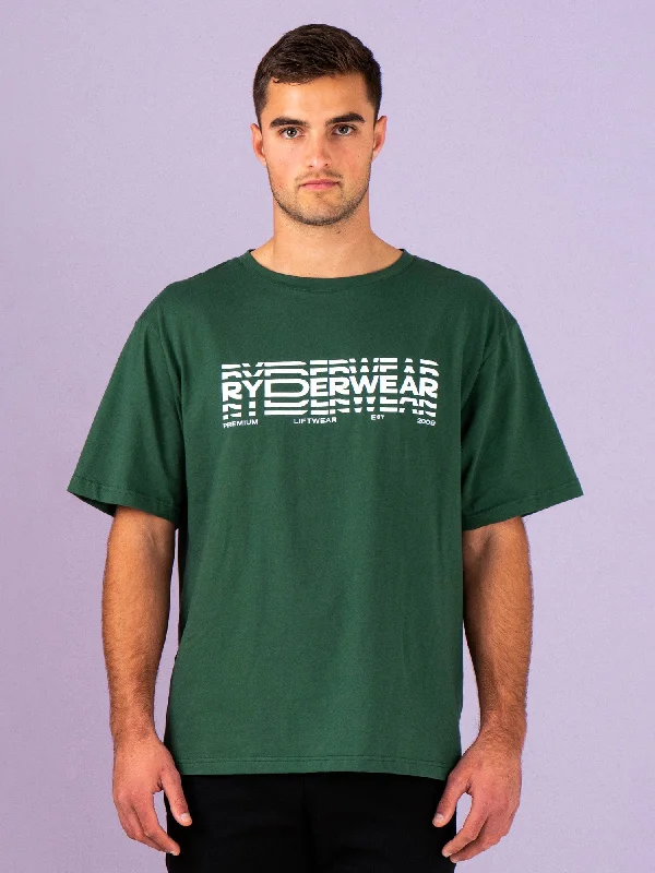 Graphic Oversized Unisex T-Shirt - Dark Green