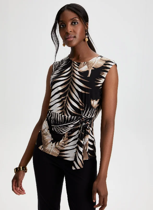 Palm Leaf Print Top