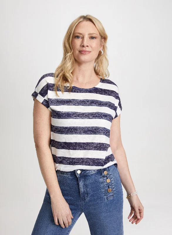 Striped Short Sleeve Top