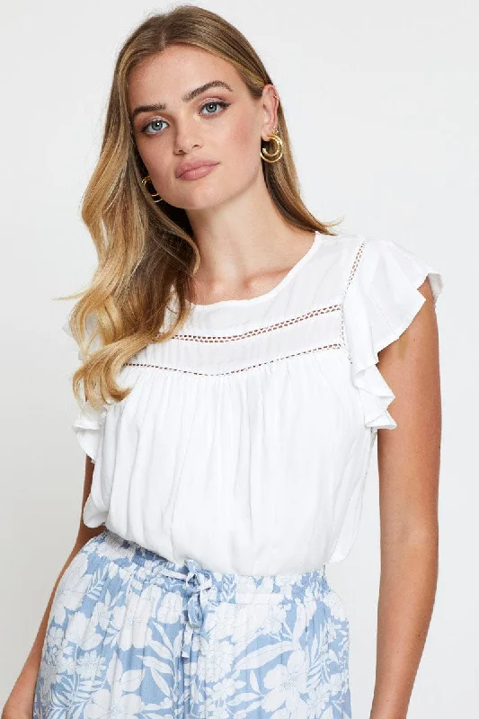 White Crop T Shirt Short Sleeve