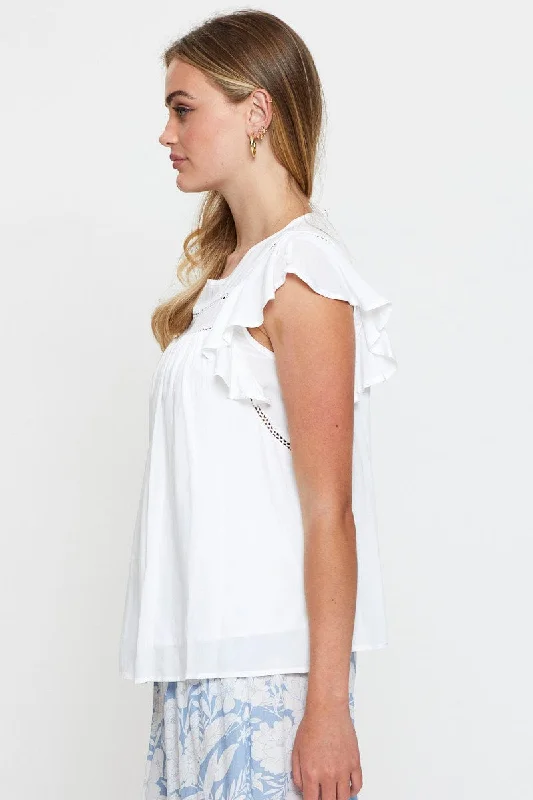 White Crop T Shirt Short Sleeve