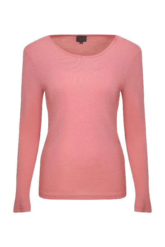 100% Merino round neck Top | PETAL | 6516ZR