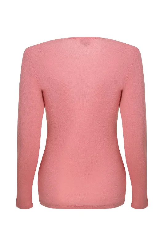 100% Merino round neck Top | PETAL | 6516ZR