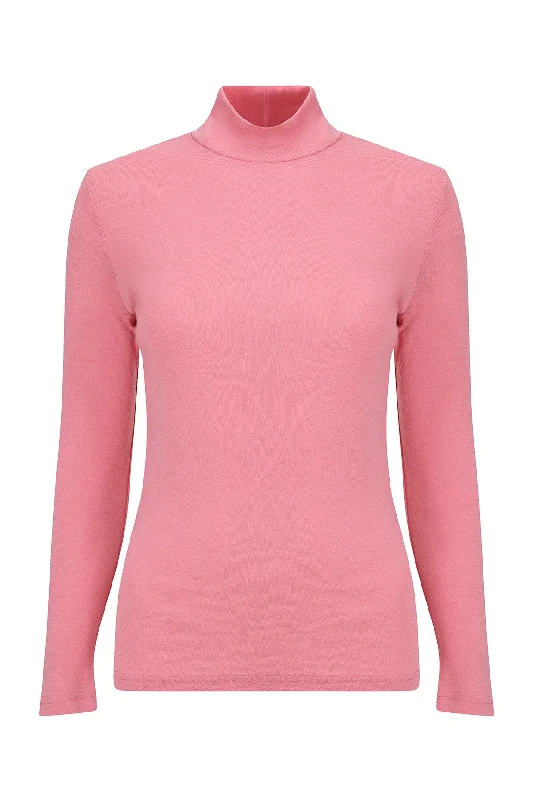 100% Merino Turtle neck Top | PETAL | 6512ZR