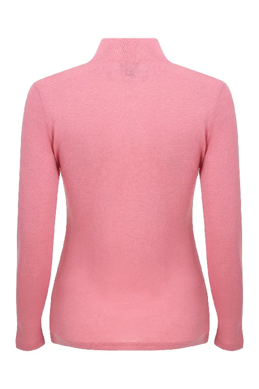 100% Merino Turtle neck Top | PETAL | 6512ZR