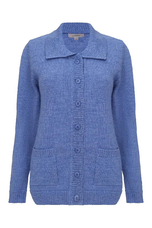 100% Wool Cardigan | BLUE MARLE | 9011ZR