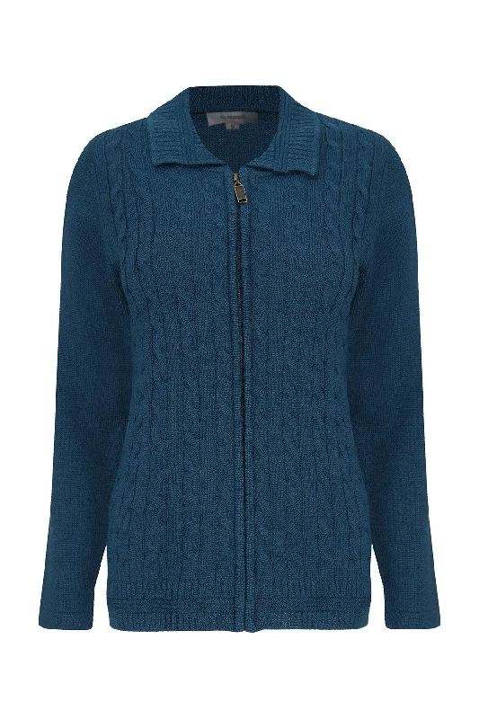 100% Wool Cardigan | DEEP JADE | 9013ZR