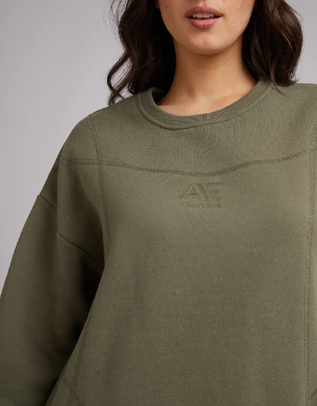 All About Eve Active Tonal Crew Khaki