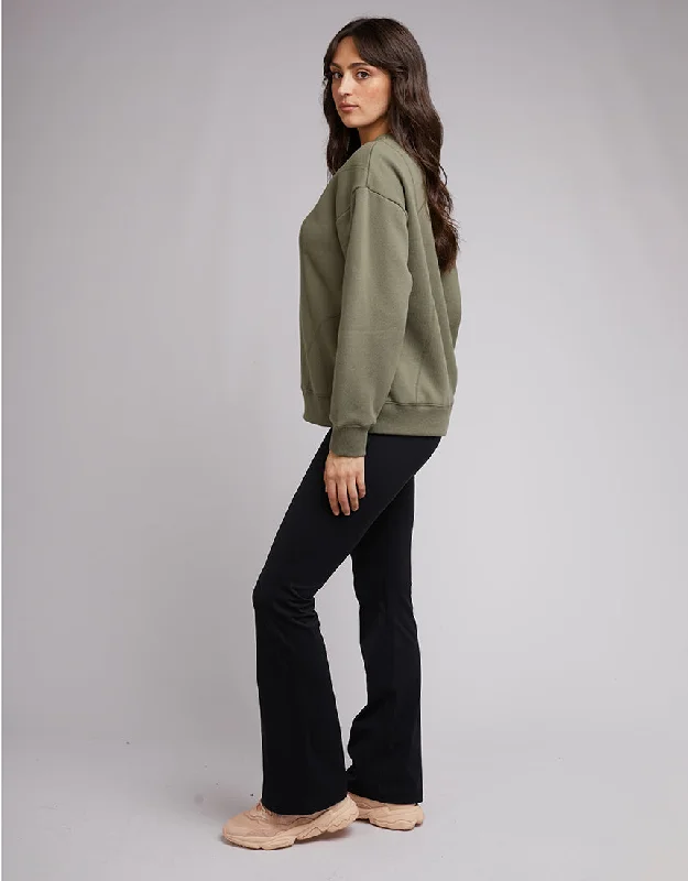 All About Eve Active Tonal Crew Khaki