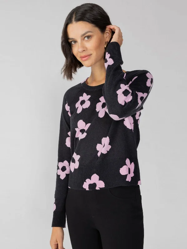 All Day Long Sweater Pink No.3 Flower Pop