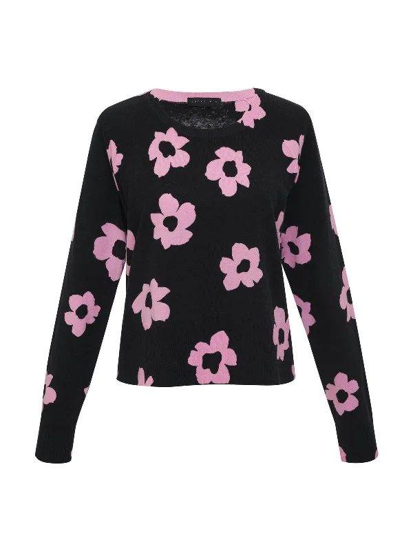 All Day Long Sweater Pink No.3 Flower Pop