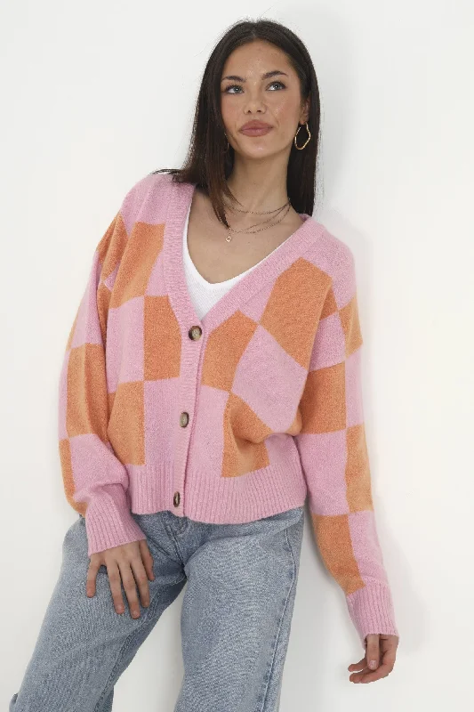 Cardigan - Knitwear | Pink/Orange | BZZ001