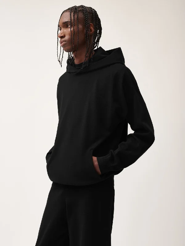 DNA Knitted Hoodie—black