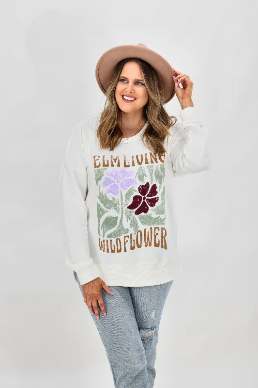 Elm Wildflower Crew Winter White