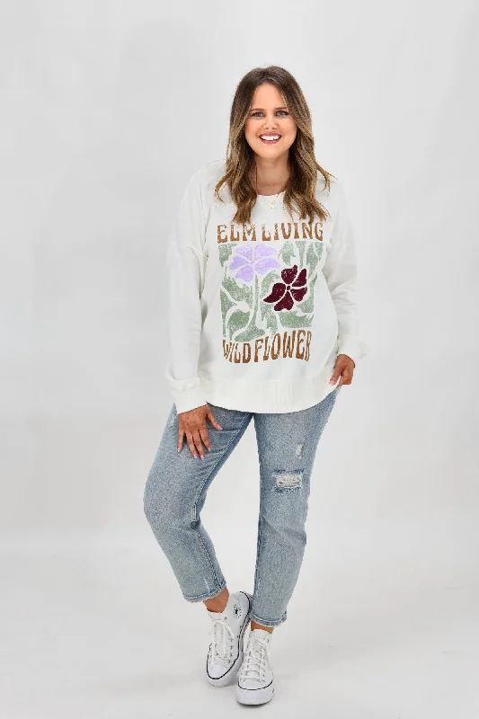 Elm Wildflower Crew Winter White