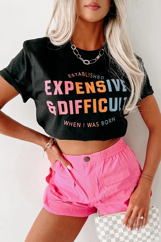 ""Expensive & Difficult"" Graphic Multiple Shirt Options (Black) - Print On Demand