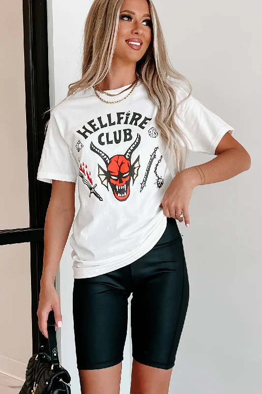 ""Hellfire Club"" Graphic - Multiple Shirt Options (White) - Print On Demand