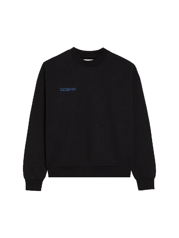 In Conversion Cotton Sweatshirt—black