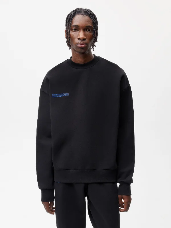 In Conversion Cotton Sweatshirt—black