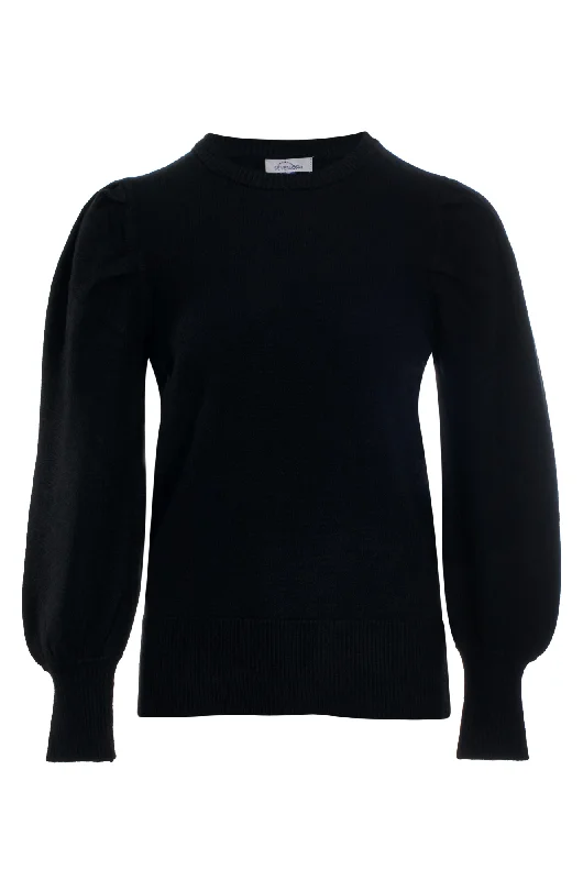 Puff sleeve Luxe Knitwear Jersey | Black | 7322ZZ