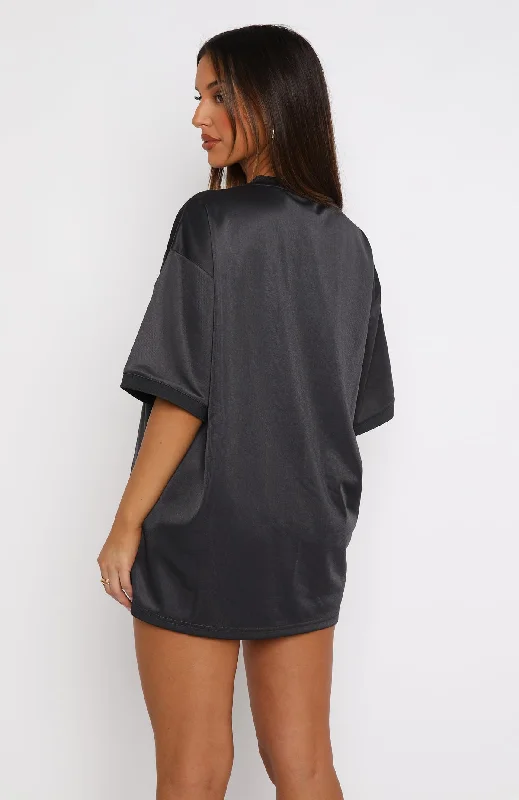 Just Get Along Oversized Jersey Charcoal