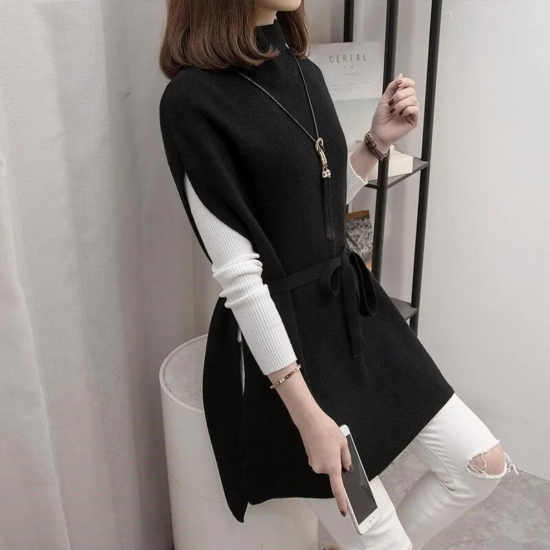 Knitted Casual Long Sleeve Vests