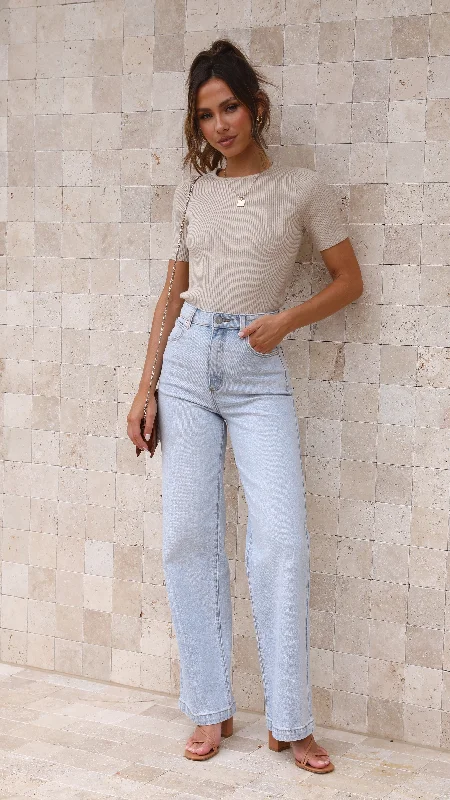 Laylin Ribbed Top - Oatmeal