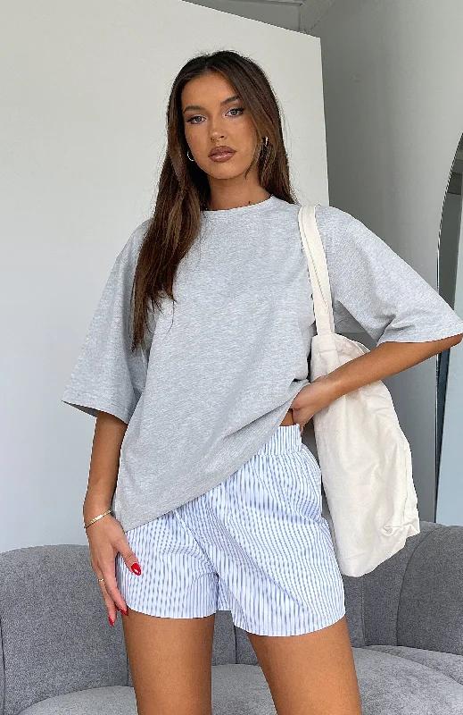 Let It Out Oversized Tee Grey Marle