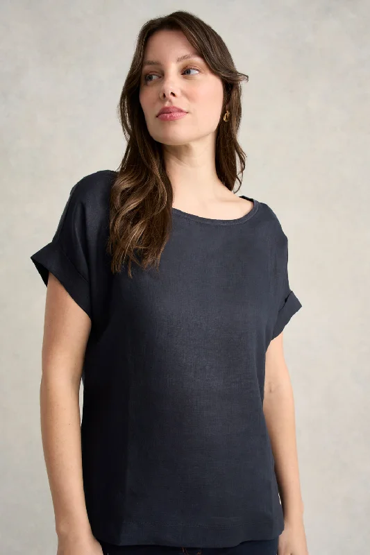 Linen Mix Top - Ink