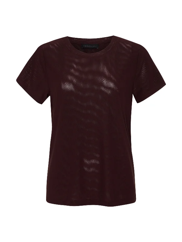 Perfect Mesh Tee Dark Cherry