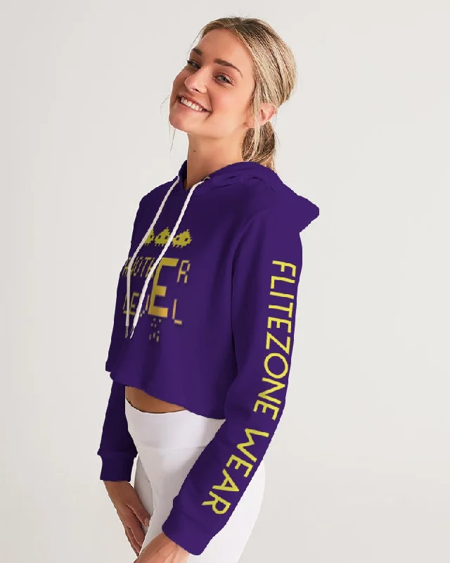 PURPLE FLITE Women's Cropped Hoodie