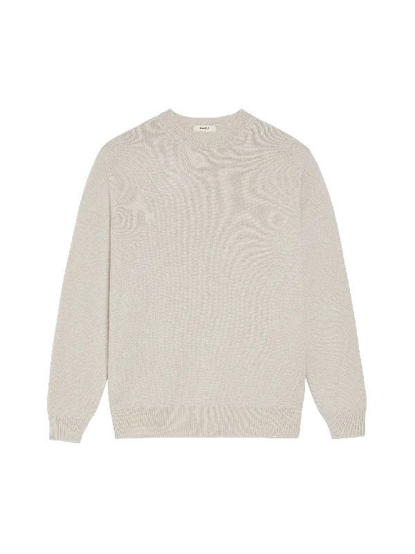 Recycled Cashmere Crewneck Sweatshirt—oatmeal