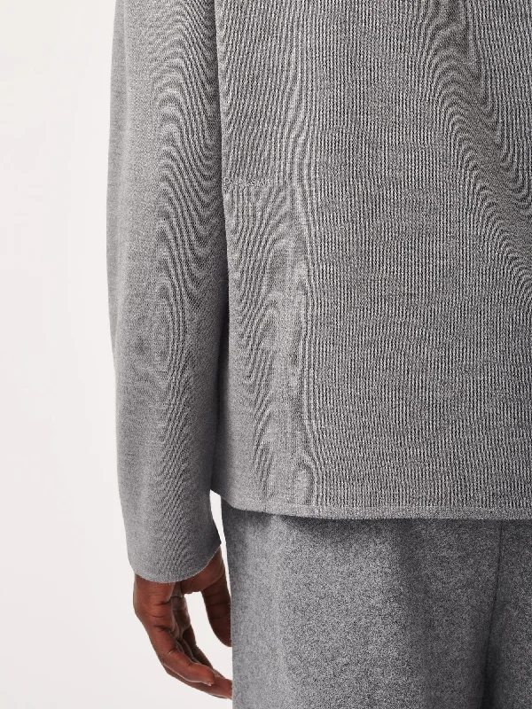 Regenerative Merino Wool Sweater—grey marl