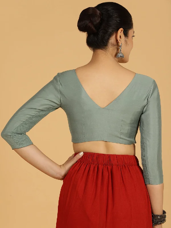 Alia x Rozaana |  Saree Blouse in Mint Green