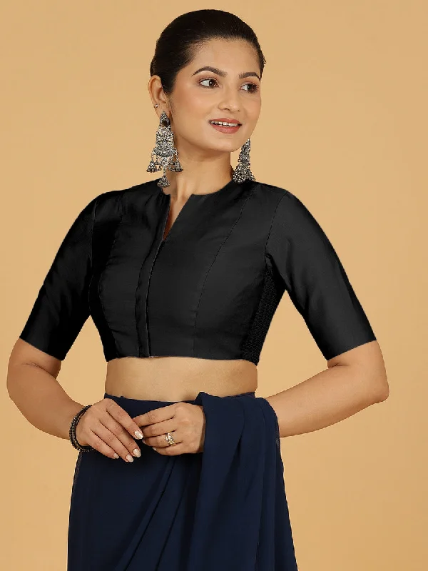 Simar x Rozaana |  Saree Blouse in Raven Black