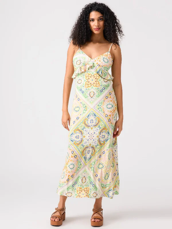 Spring Favorite Slip Dress Scarf Paisley