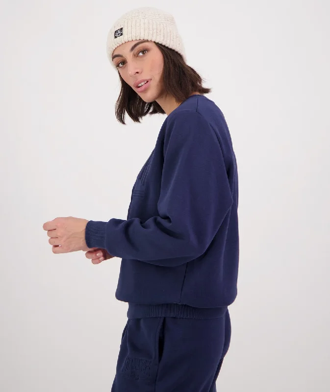 Swanndri Southwark Embroidered Crew Navy