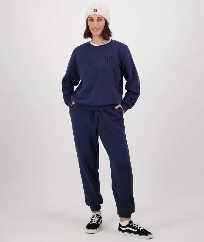 Swanndri Southwark Embroidered Crew Navy