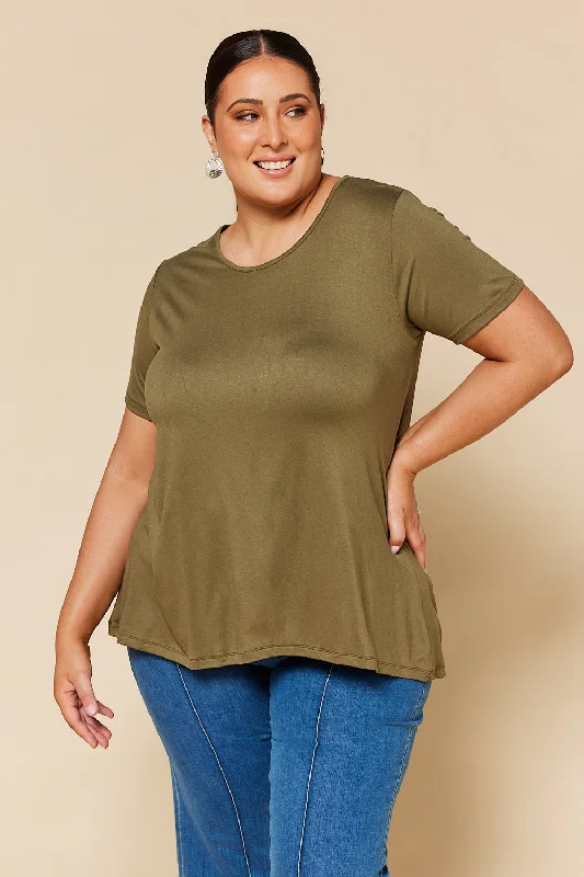 Swing Tee in Khaki