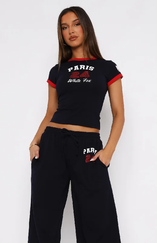 Team Paris Baby Tee Navy