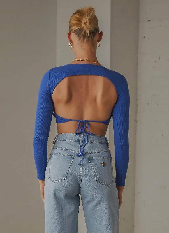 Total Crush Tie Back Top - Cobalt