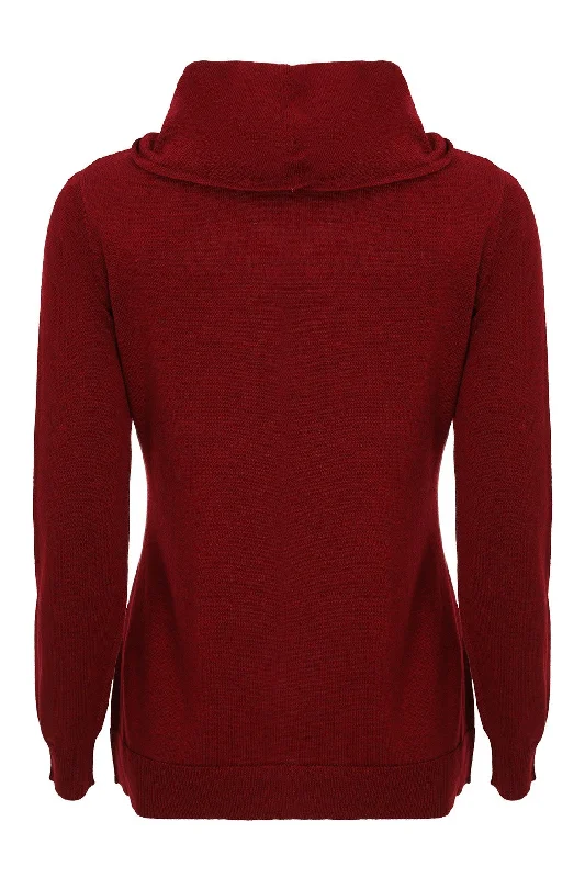 Touch of Wool cowl neck Jumper | RED MARLE | 6339ZR