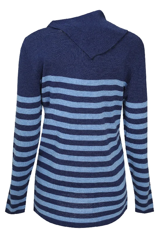 Touch of Wool Stripe Jumper | INDIGO/SKY | 6343ZR