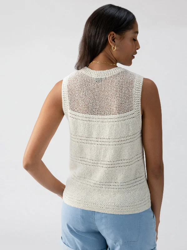 Waves Of Summer Sweater Shell Tank Birch