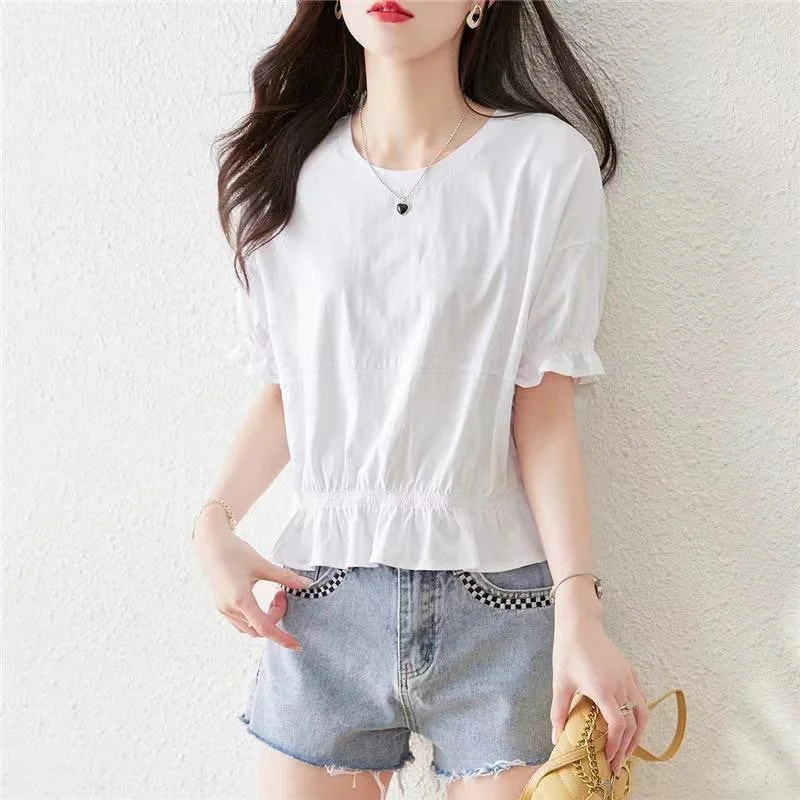 White Casual Plain Shirts & Tops