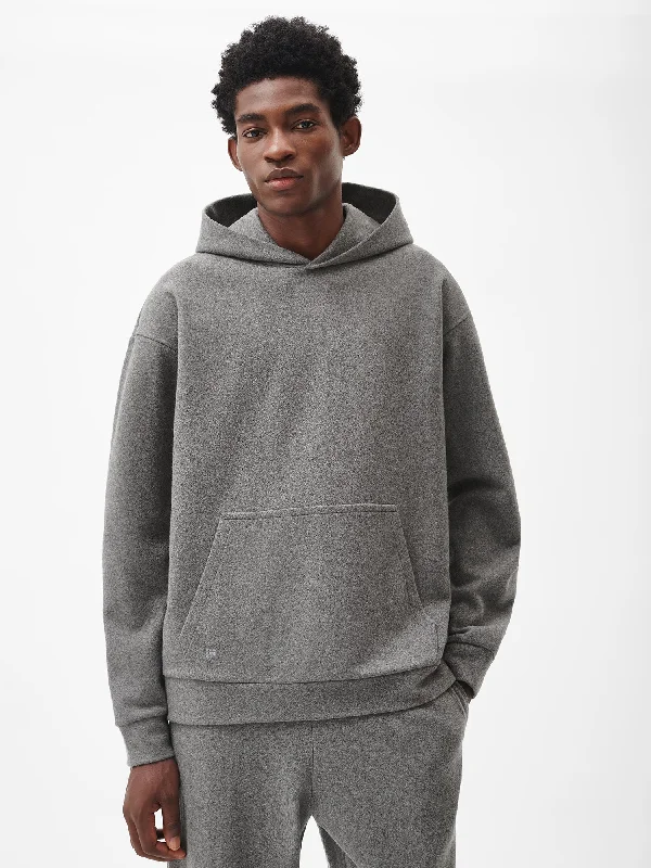 Recycled Wool Jersey Hoodie—volcanic grey