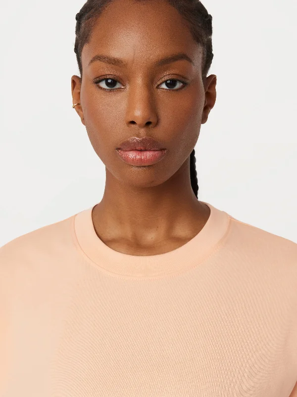 The Cropped Boxy T-Shirt in Peach