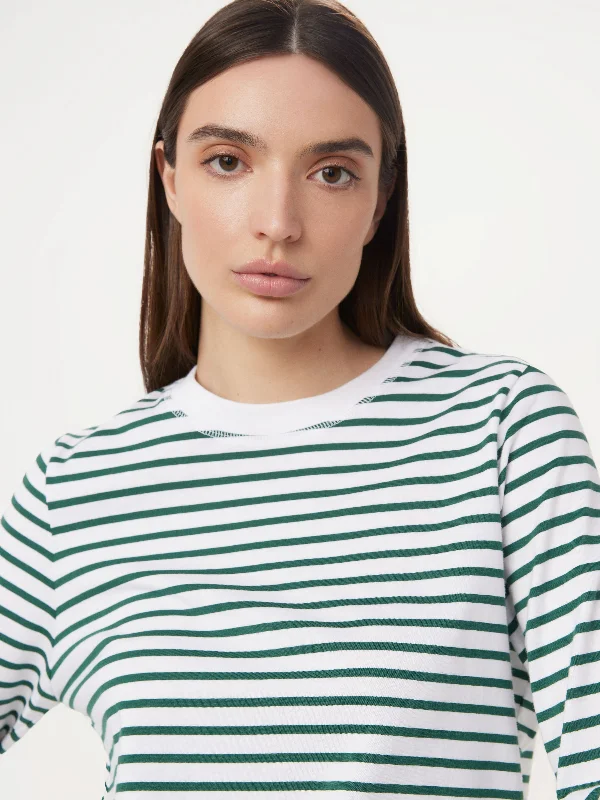 The Striped Long Sleeve T-Shirt in Spruce